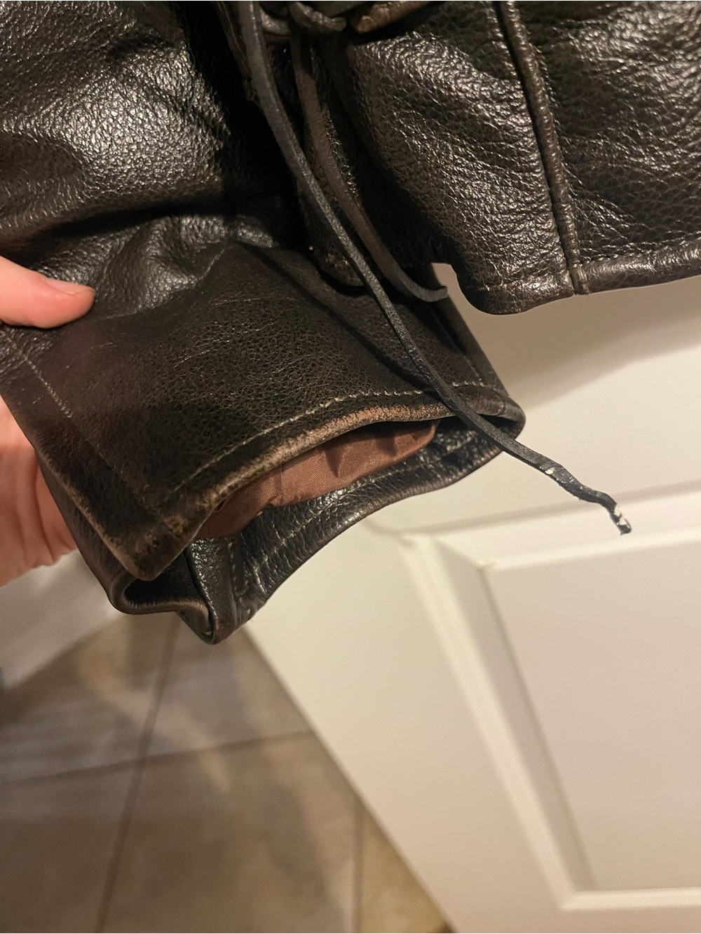 Men's Brown Leather Performance Riding Jacket - Picture 11 of 16